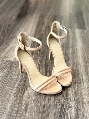 Kenneth Cole Blush Nude Ankle-Strap Stiletto Sandals